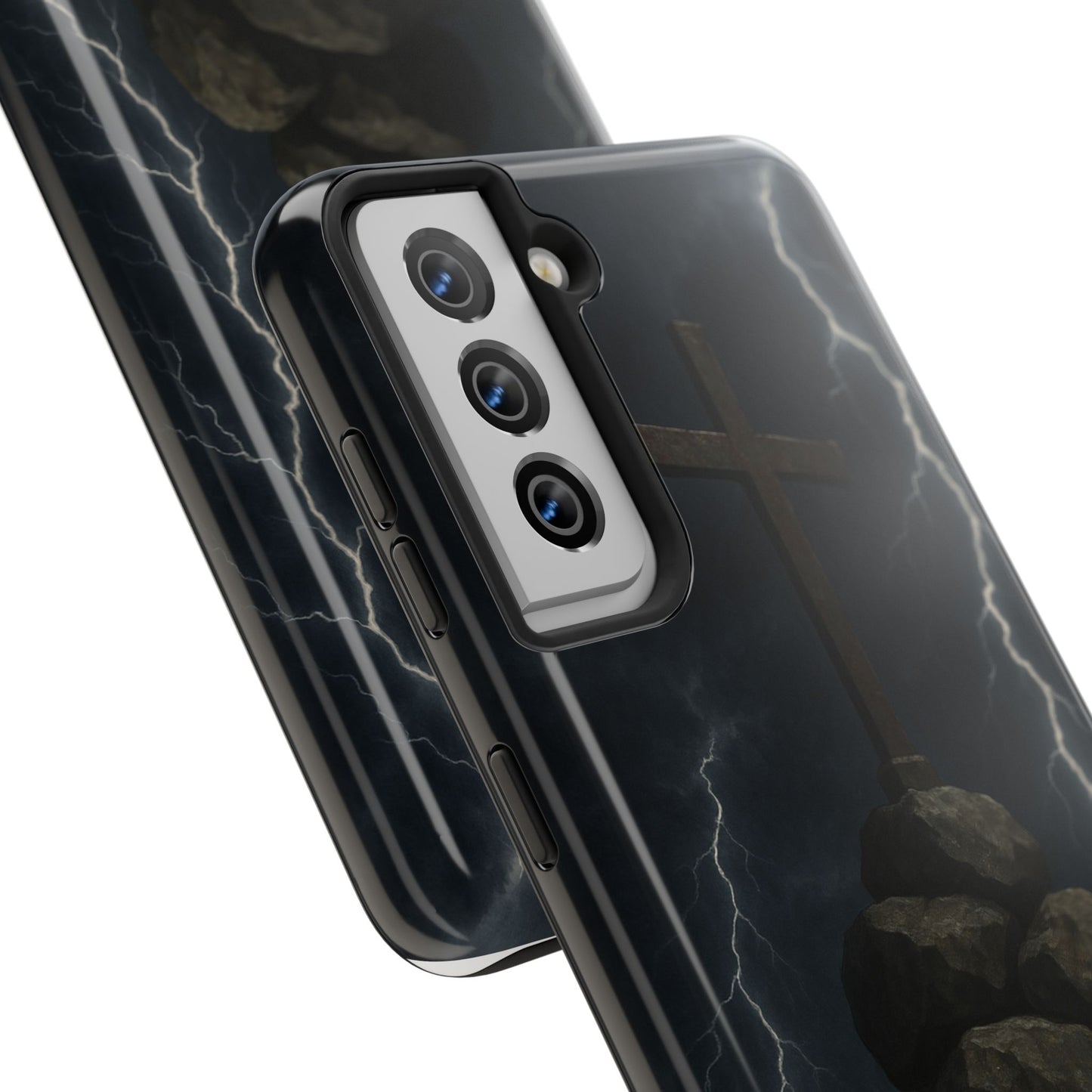 SAMSUNG Phone Case - Christian Stormy Cross Design