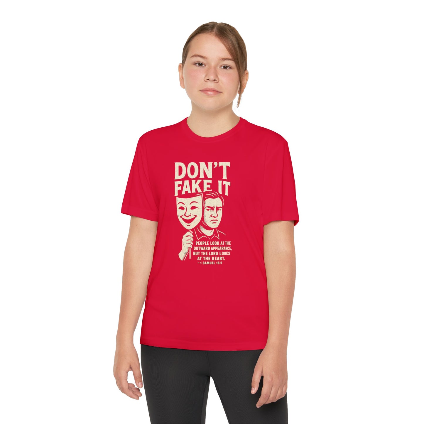 Christian Tee - Don't Fake It - Youth
