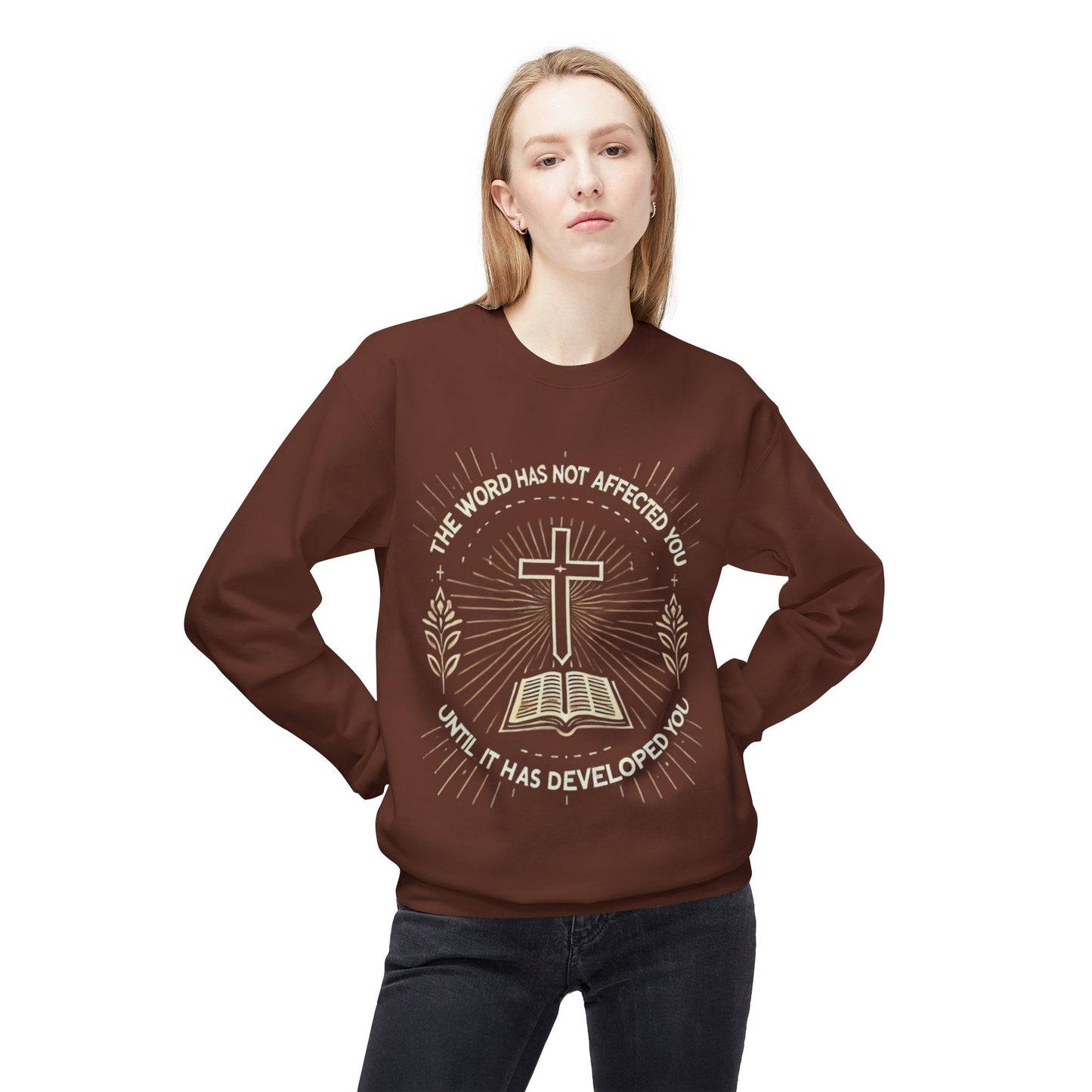 Christian Sweatshirt with Inspirational Quote