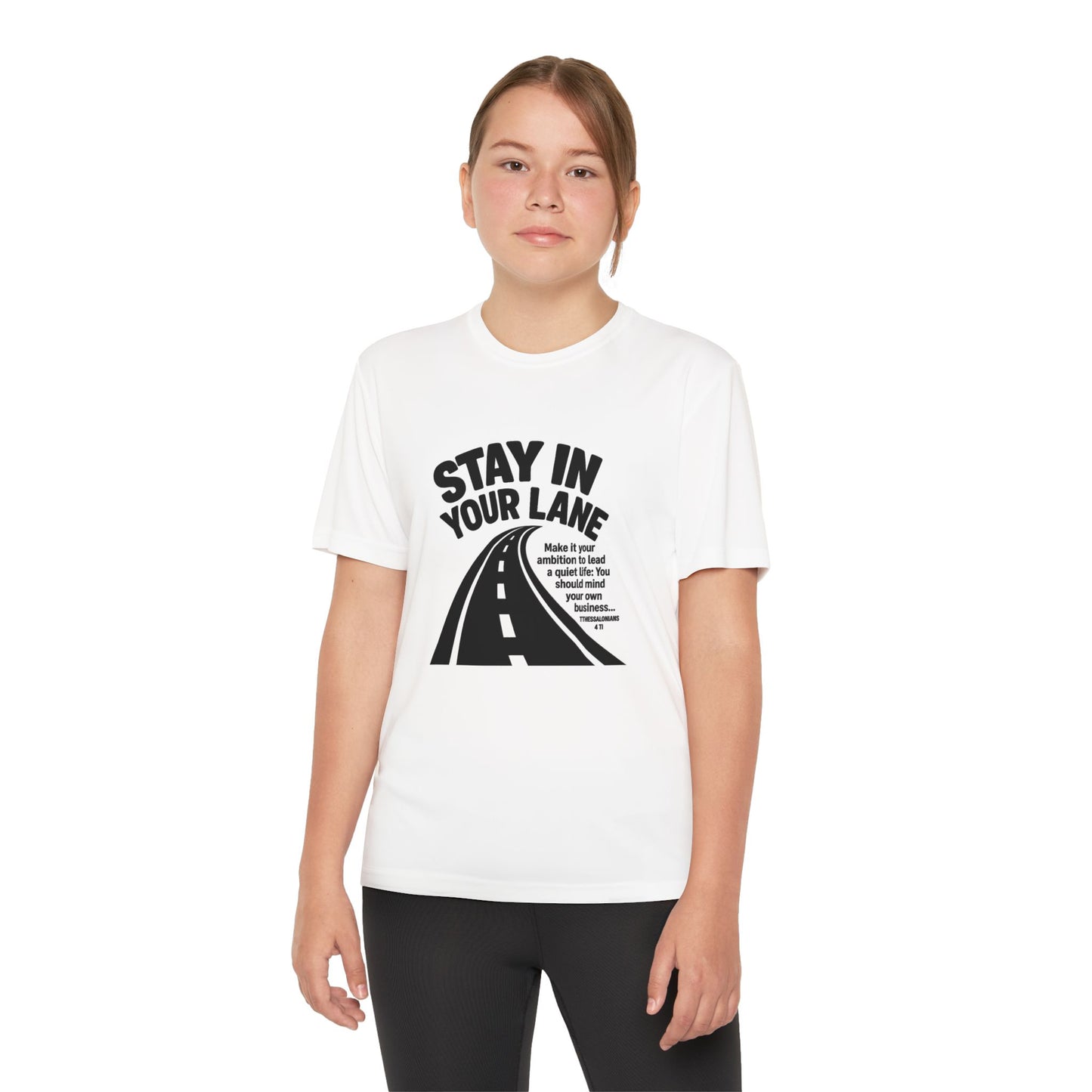 Christian Competitor Tee - Stay in Your Lane - 1 Thessalonians 4:11