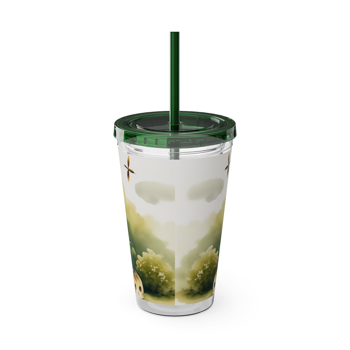 Sunsplash Tumbler with Straw, 16oz Cat