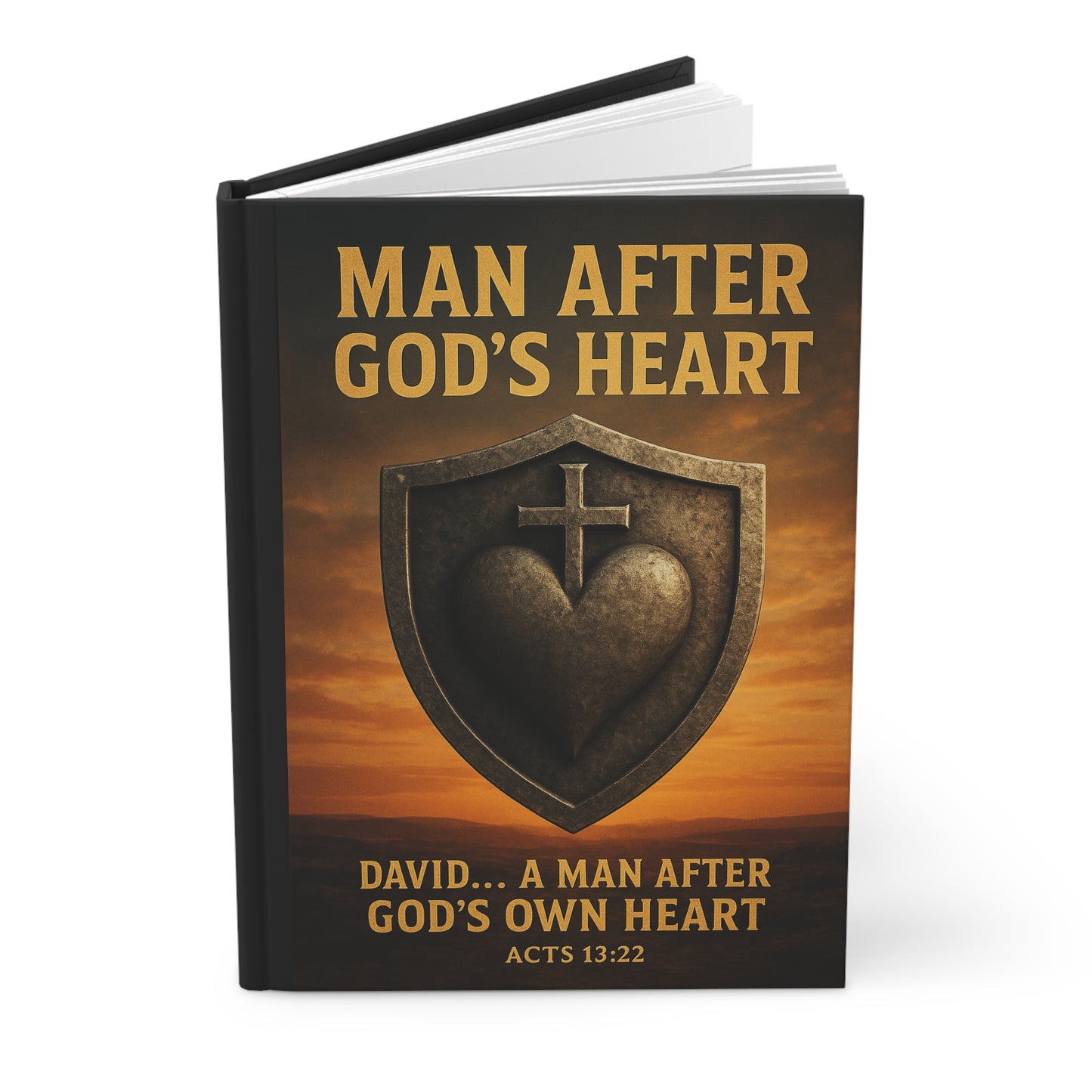 Hardcover Journal Christian Man After God's Heart Design