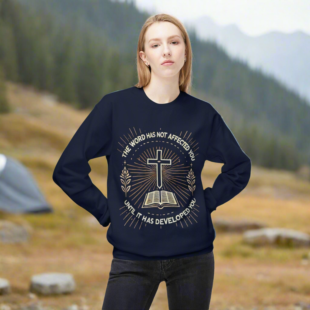 Christian Sweatshirt with Inspirational Quote