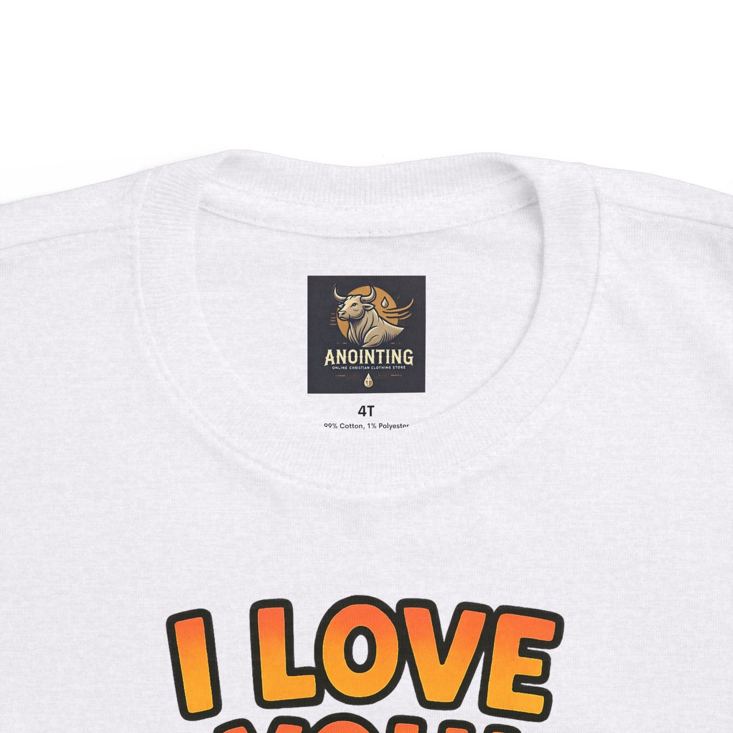 “I Love You!” Toddler Tee – 1 John 4:19 Christian Shirt