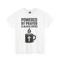 "Powered by Prayer & Black Coffee" Rugged Faith Tee