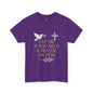 Christian Tee with 'Tap me if you need a prayer' design