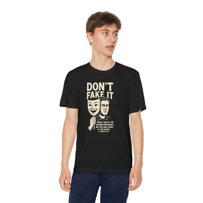 Christian Tee - Don't Fake It - Youth