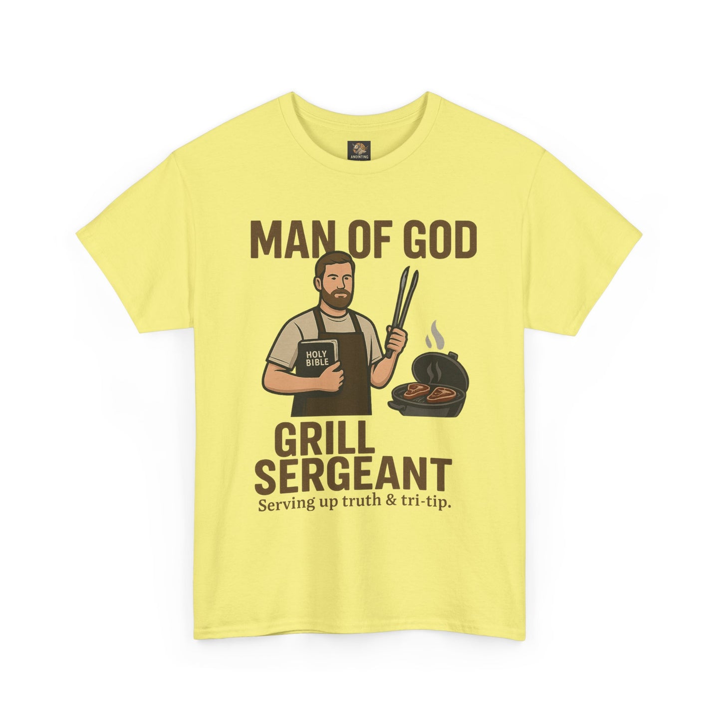 "Man of God – Grill Sergeant" BBQ Ministry Tee