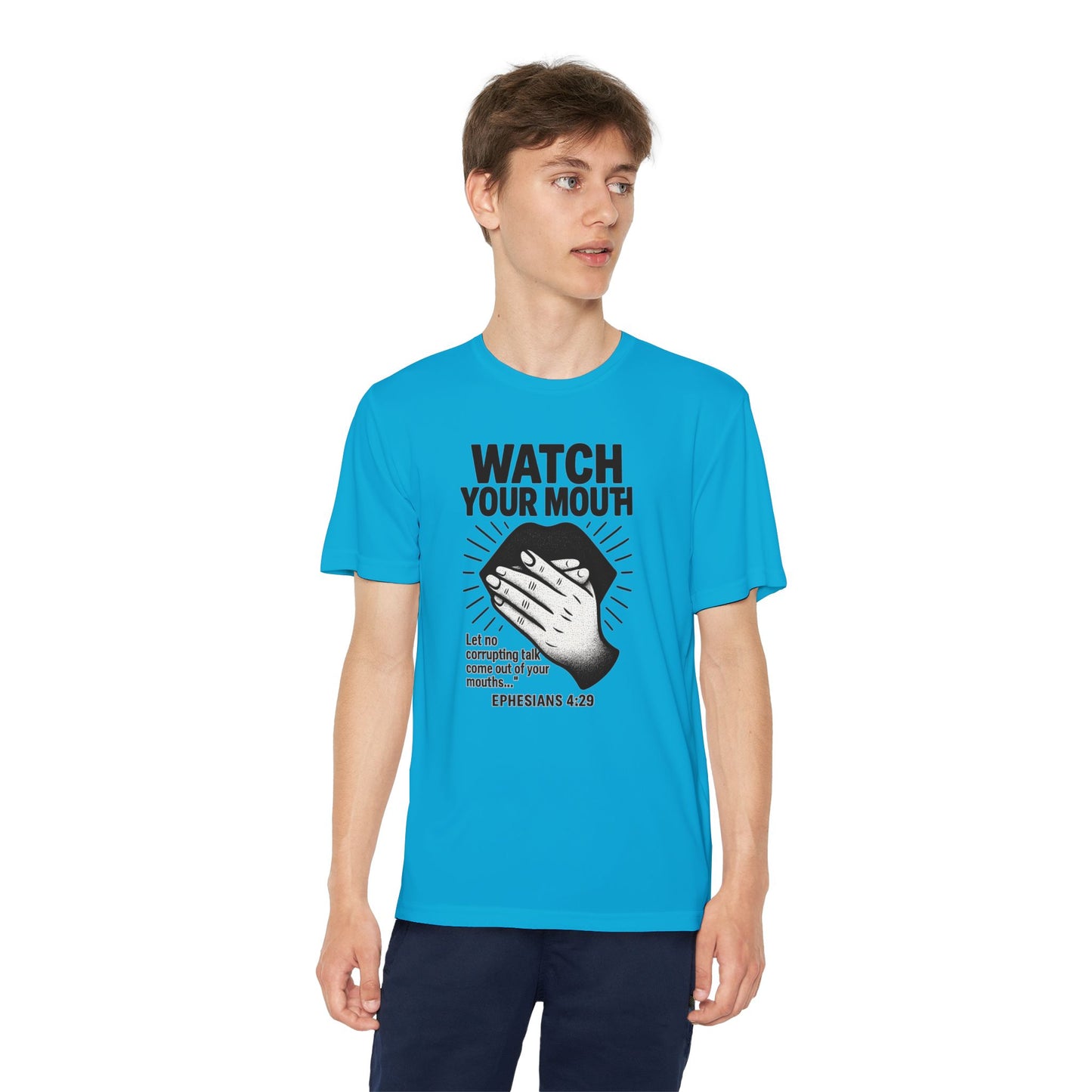 T-Shirt - Christian 'Watch Your Mouth' Ephesians 4:29 Design