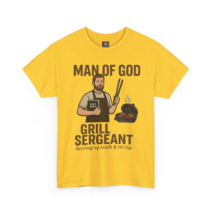 "Man of God – Grill Sergeant" BBQ Ministry Tee
