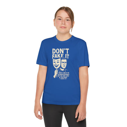 Christian Tee - Don't Fake It - Youth