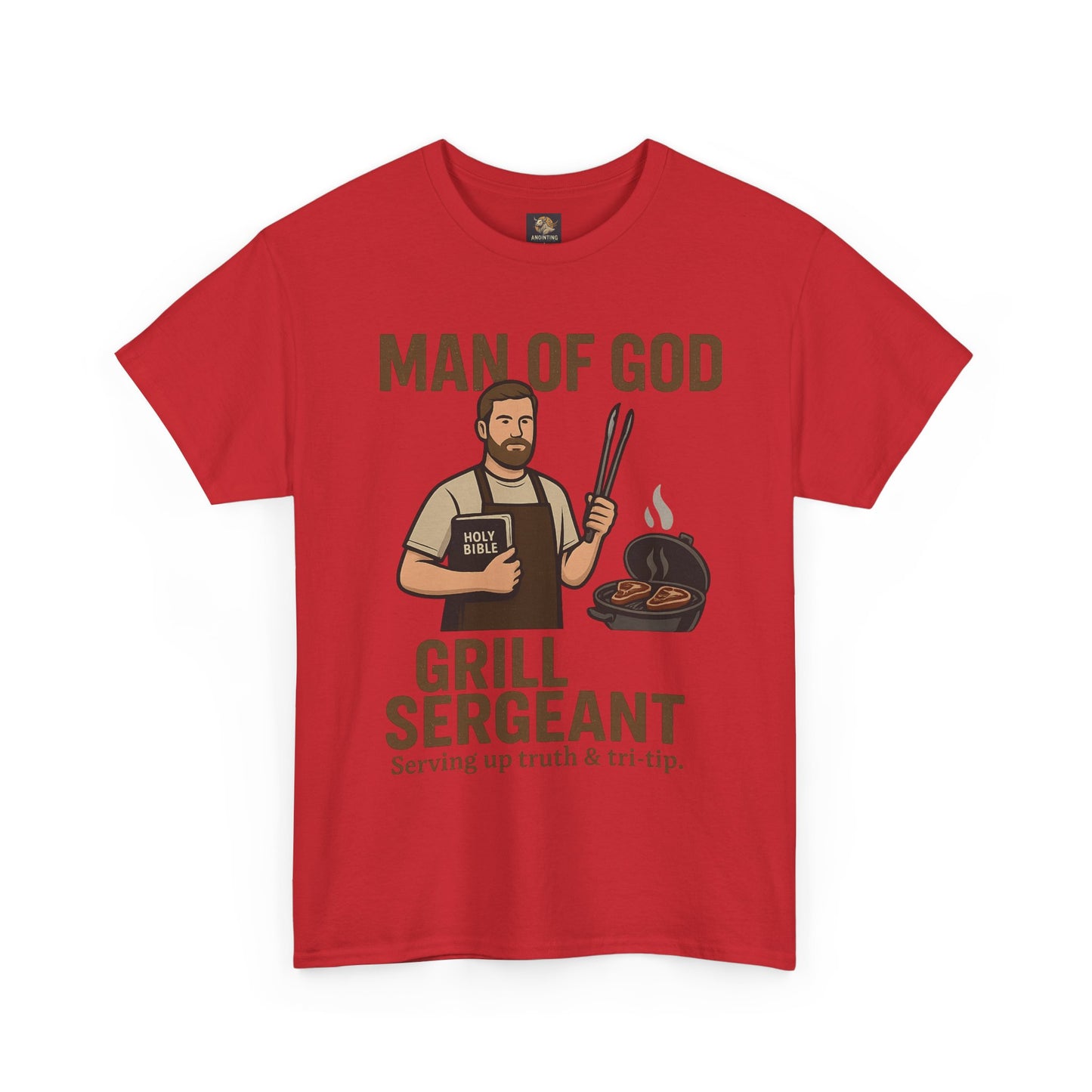 "Man of God – Grill Sergeant" BBQ Ministry Tee
