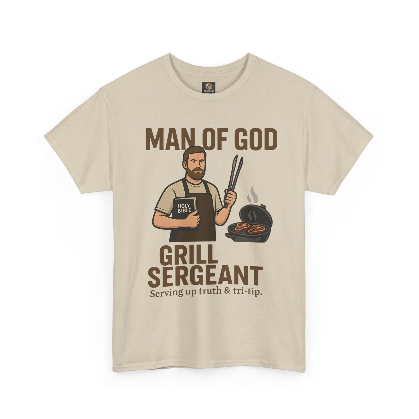 "Man of God – Grill Sergeant" BBQ Ministry Tee