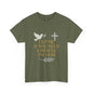 Christian Tee with 'Tap me if you need a prayer' design