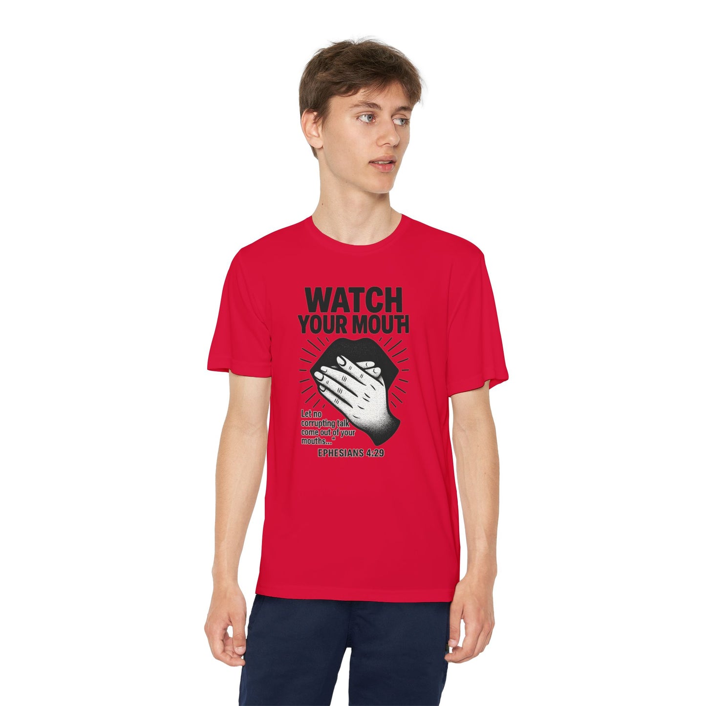T-Shirt - Christian 'Watch Your Mouth' Ephesians 4:29 Design