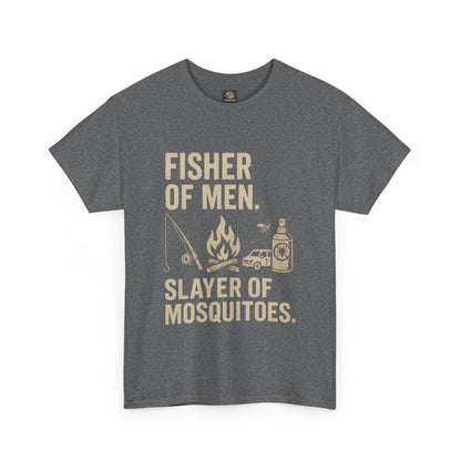 "Fisher of Men. Slayer of Mosquitoes." Campfire Faith Tee