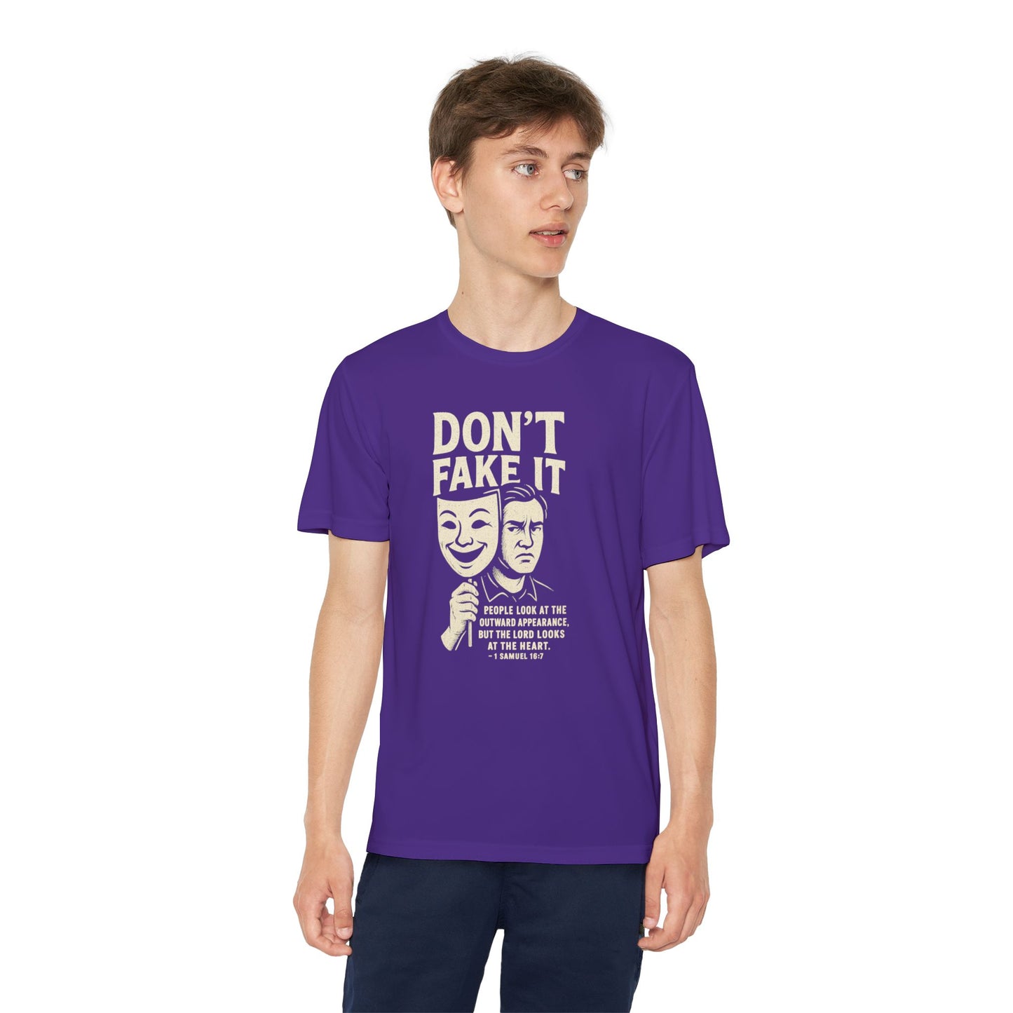 Christian Tee - Don't Fake It - Youth