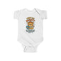 “Tiny but Mighty” Infant Onesie – Joshua 1:9 Lion Cub Faith Bodysuit