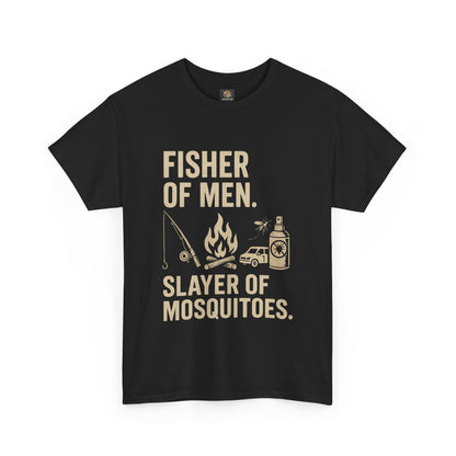"Fisher of Men. Slayer of Mosquitoes." Campfire Faith Tee