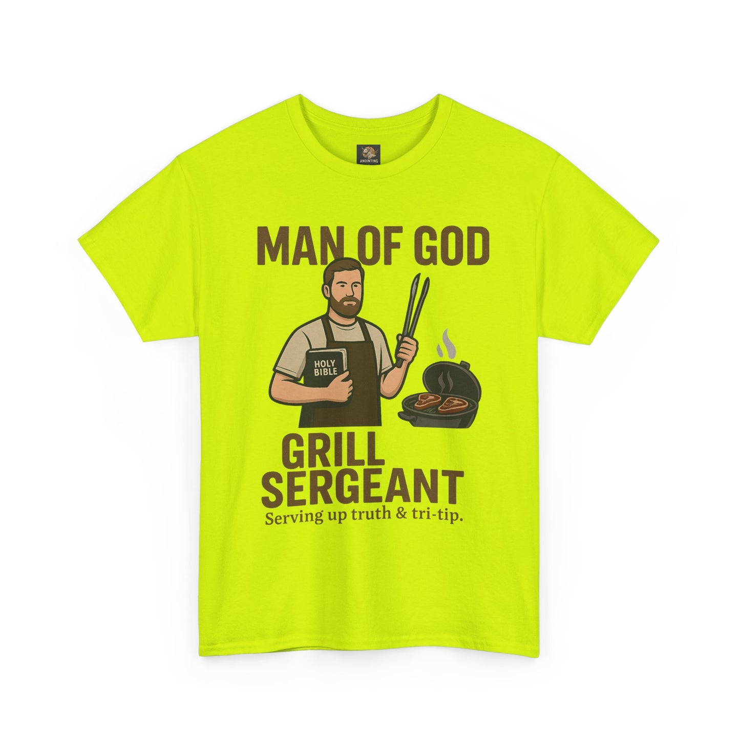 "Man of God – Grill Sergeant" BBQ Ministry Tee