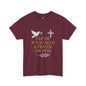 Christian Tee with 'Tap me if you need a prayer' design