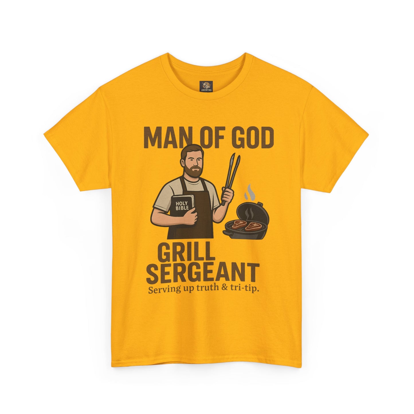 "Man of God – Grill Sergeant" BBQ Ministry Tee