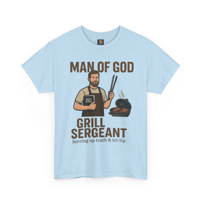 "Man of God – Grill Sergeant" BBQ Ministry Tee