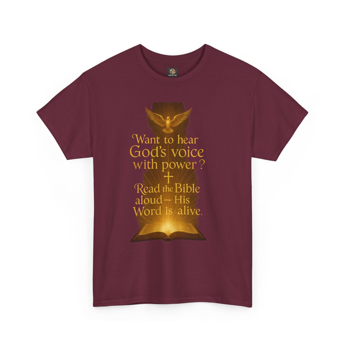 Christian Tee - Want to hear God's voice with power Read the Bible aloud