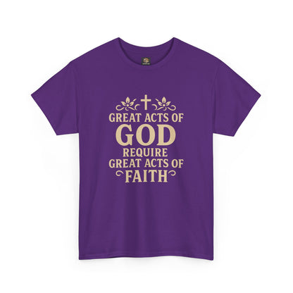Christian Tee - Great Acts of God & Faith