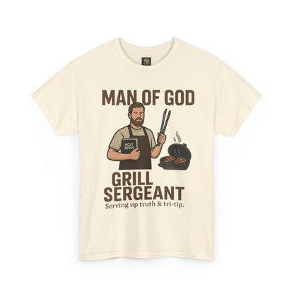"Man of God – Grill Sergeant" BBQ Ministry Tee