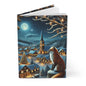 Hardcover Journal Matte - Christmas Winter Fox Town Scene