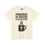 "Powered by Prayer & Black Coffee" Rugged Faith Tee