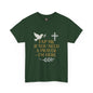 Christian Tee with 'Tap me if you need a prayer' design