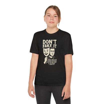 Christian Tee - Don't Fake It - Youth