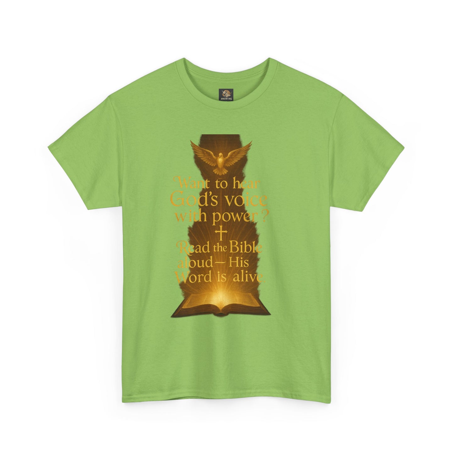Christian Tee - Want to hear God's voice with power Read the Bible aloud
