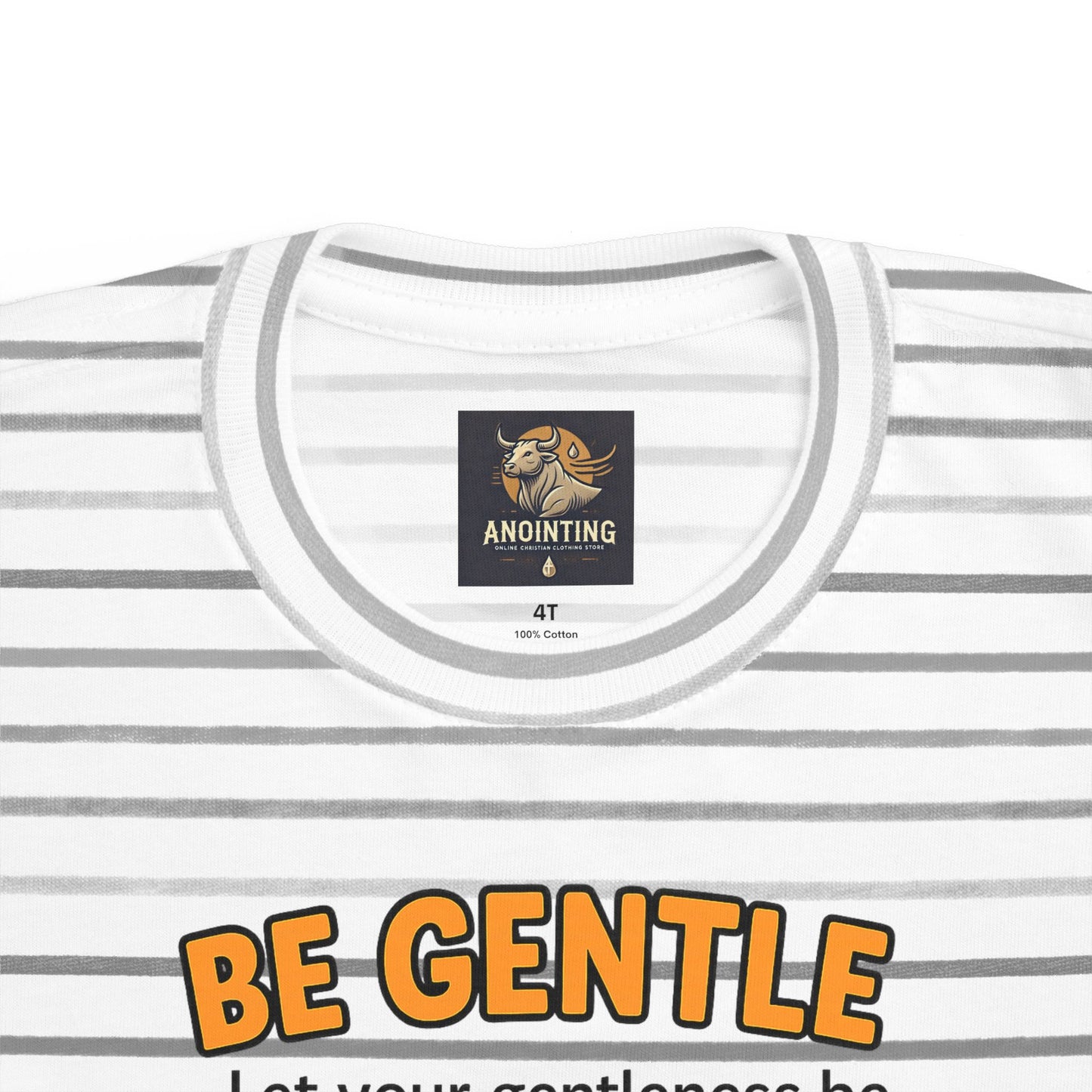 “Be Gentle” Toddler Tee – Philippians 4:5 Christian Calm Shirt