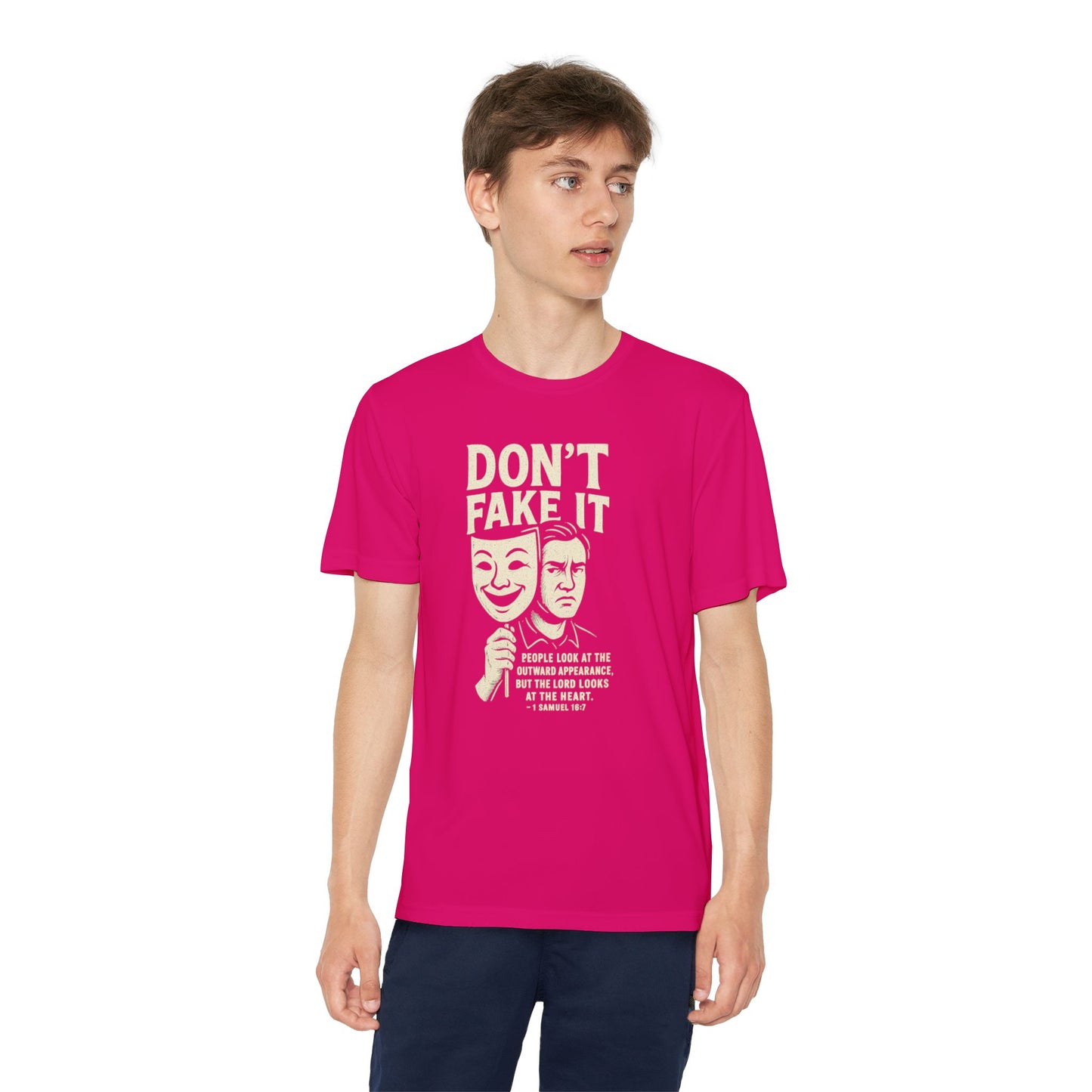 Christian Tee - Don't Fake It - Youth