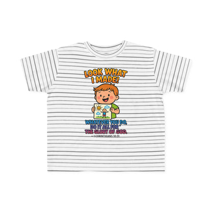“Look What I Made!” Toddler Tee – 1 Corinthians 10:31 Creative Faith Shirt