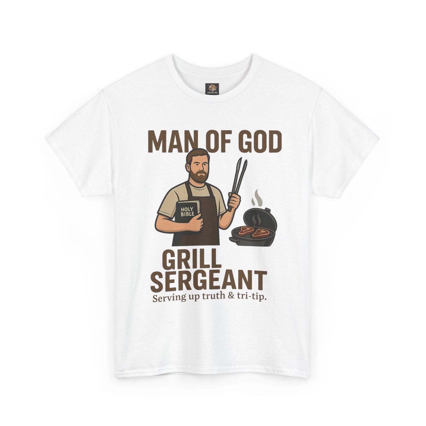 "Man of God – Grill Sergeant" BBQ Ministry Tee