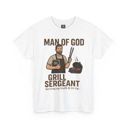 "Man of God – Grill Sergeant" BBQ Ministry Tee