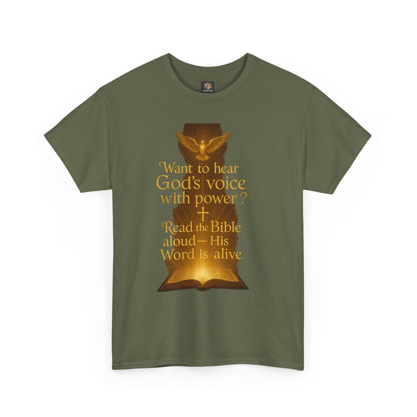 Christian Tee - Want to hear God's voice with power Read the Bible aloud