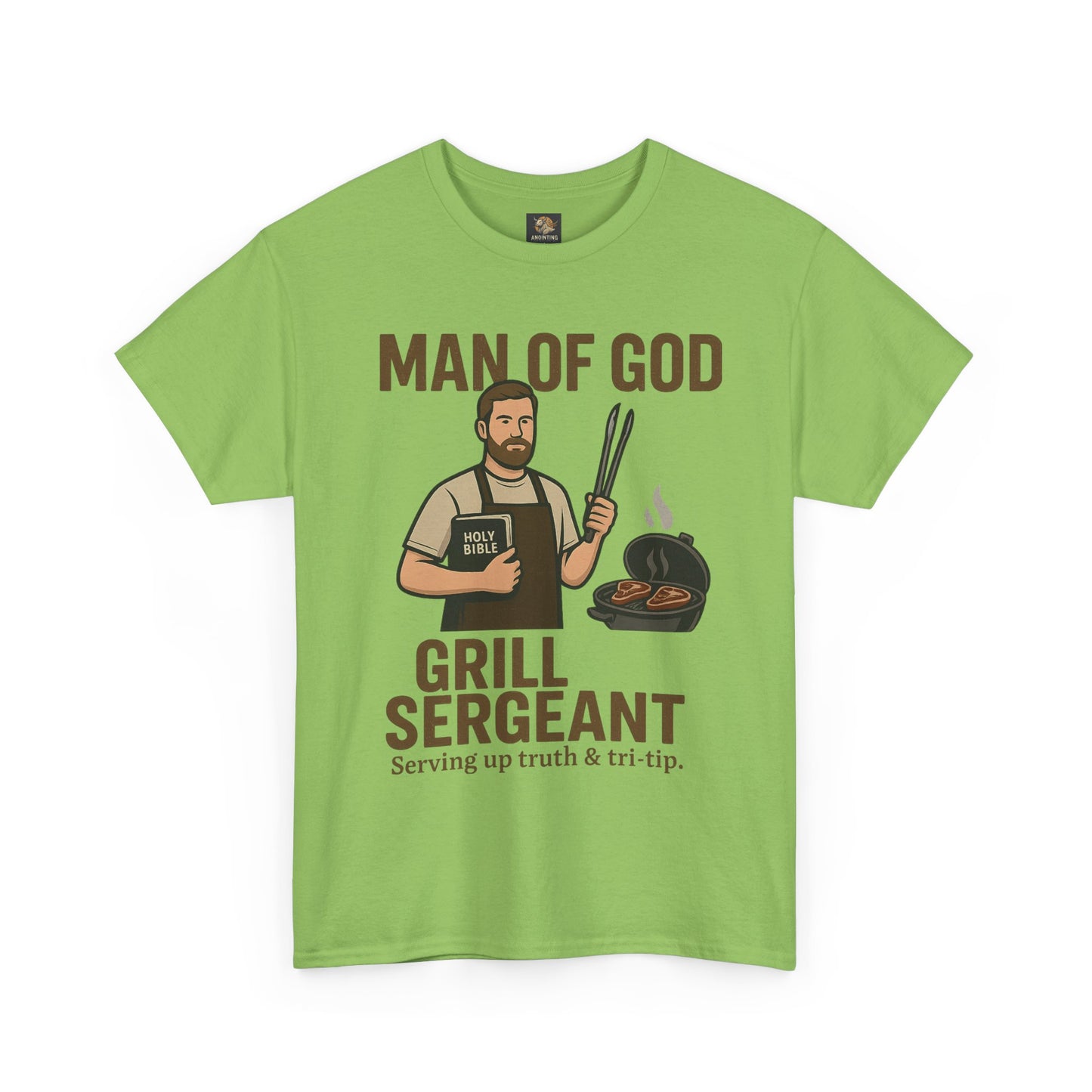 "Man of God – Grill Sergeant" BBQ Ministry Tee