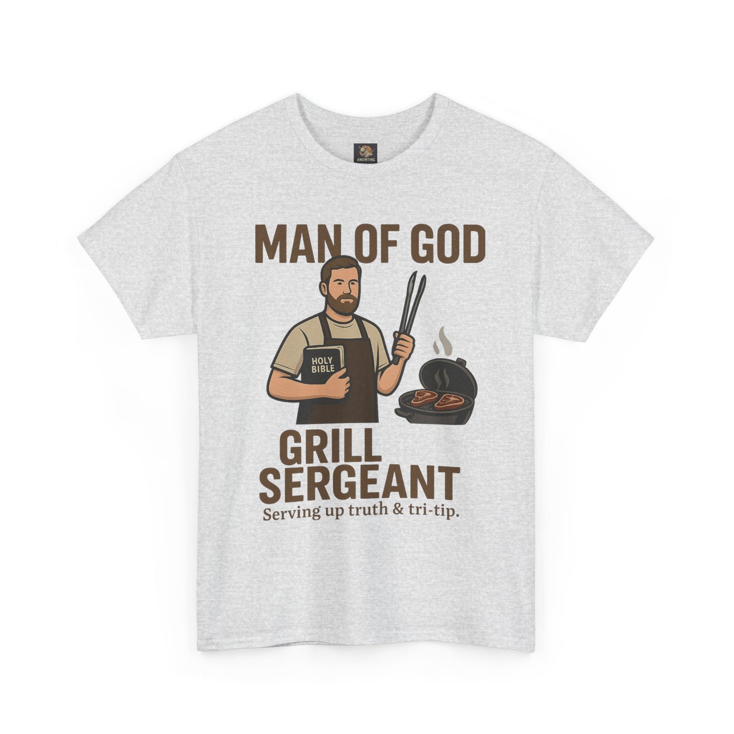 "Man of God – Grill Sergeant" BBQ Ministry Tee