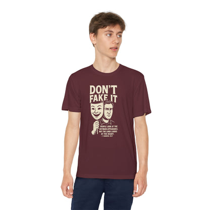 Christian Tee - Don't Fake It - Youth