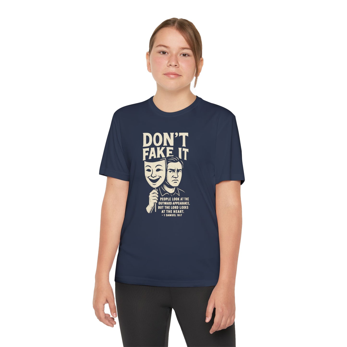Christian Tee - Don't Fake It - Youth