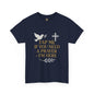 Christian Tee with 'Tap me if you need a prayer' design