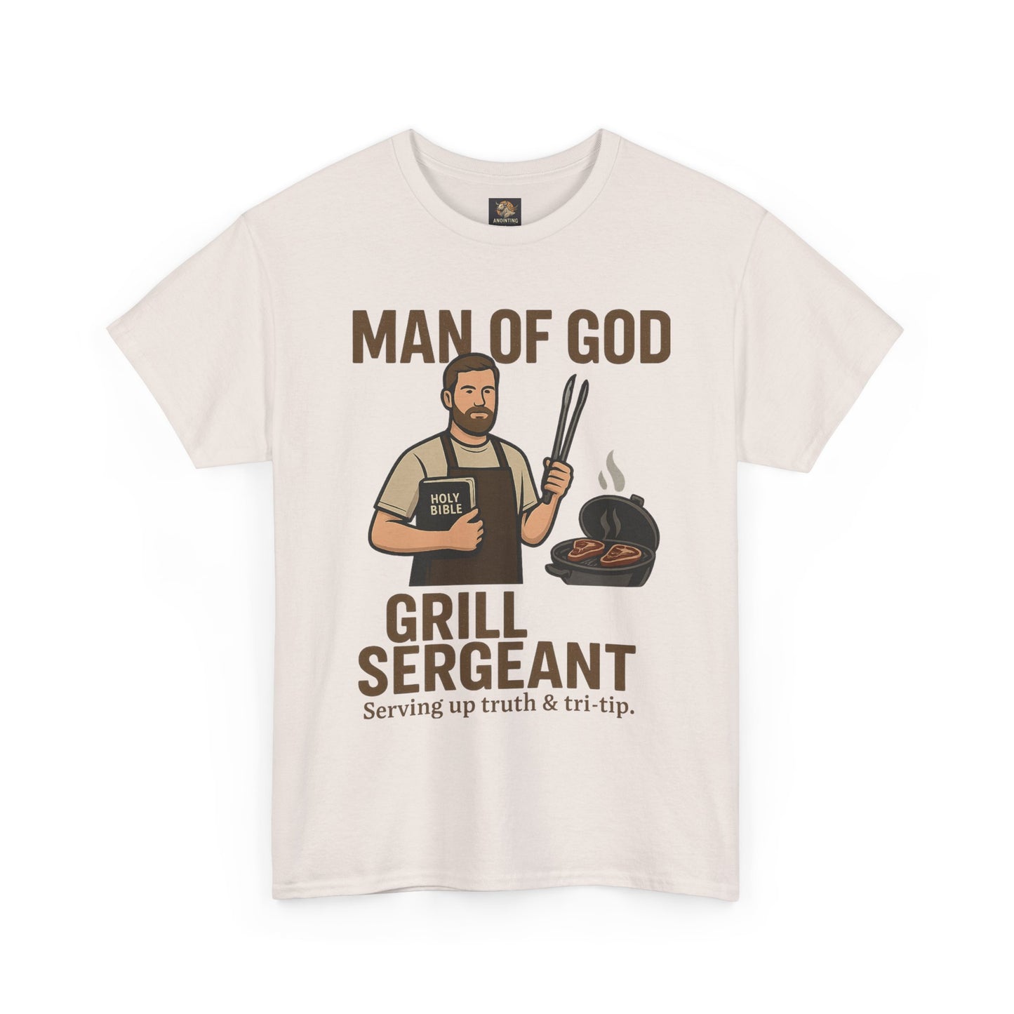 "Man of God – Grill Sergeant" BBQ Ministry Tee