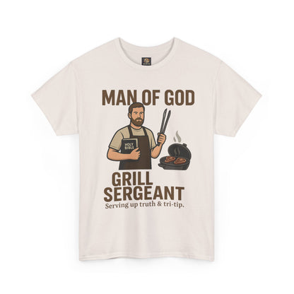 "Man of God – Grill Sergeant" BBQ Ministry Tee