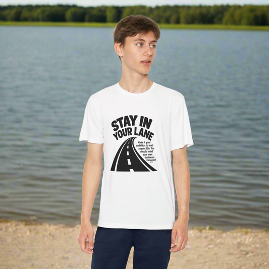 Christian Competitor Tee - Stay in Your Lane - 1 Thessalonians 4:11
