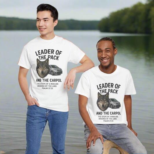 "Leader of the Pack… and the Carpool" Christian Dad Tee, Unisex